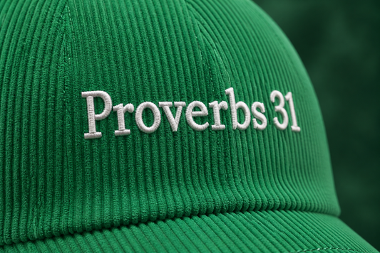 Proverbs 31 Corduroy Hat – Forest Green | Women's Christian Streetwear