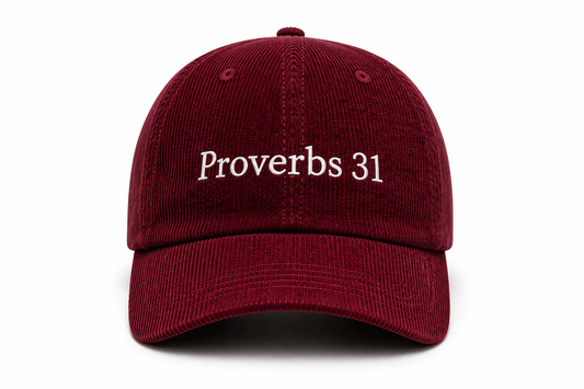 Proverbs 31 Corduroy Hat Burgundy | Women's Christian Streetwear | Thee Resurrection