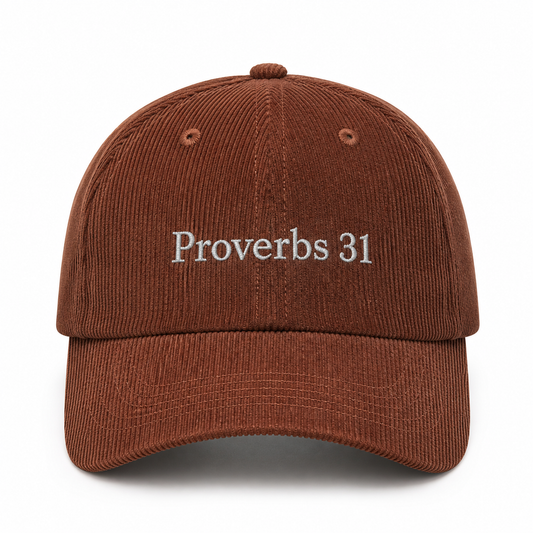 Proverbs 31 Corduroy Hat Chestnut | Women's Christian Streetwear | Thee Resurrection