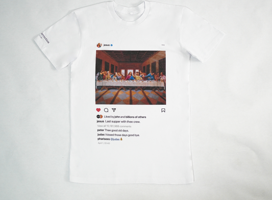 Thee Resurrection Last Supper T-shirt. Instagram Design Shirt.